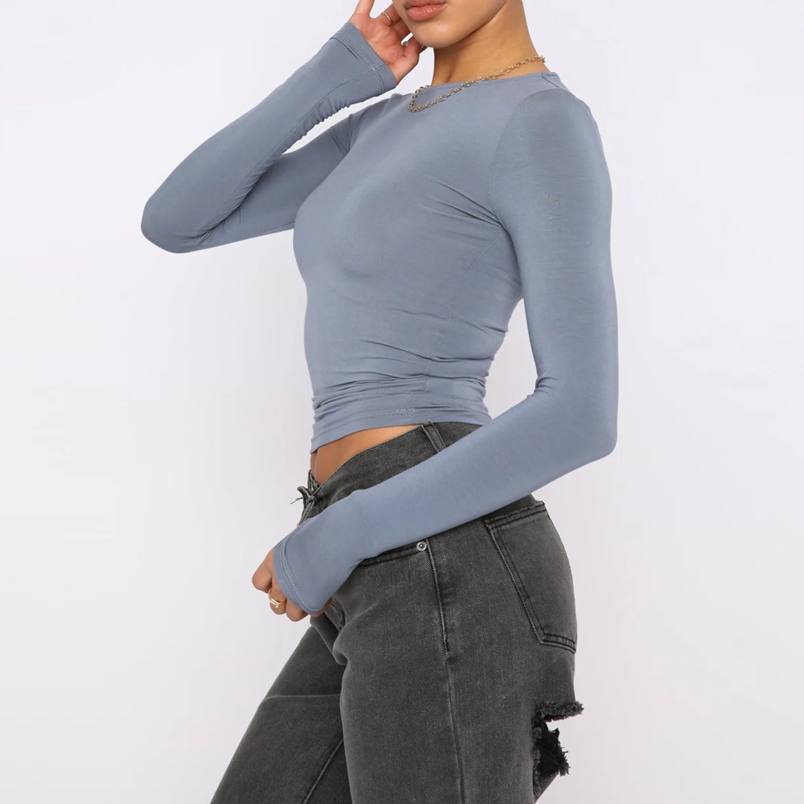 Luna Soft-Touch Pullover: The Essential Long-Sleeve Minimalist Top