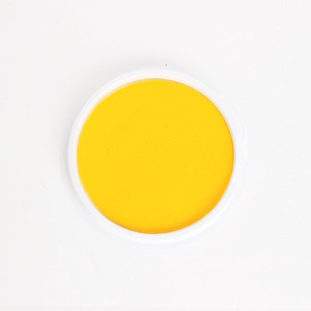 Yellow circle on a white background