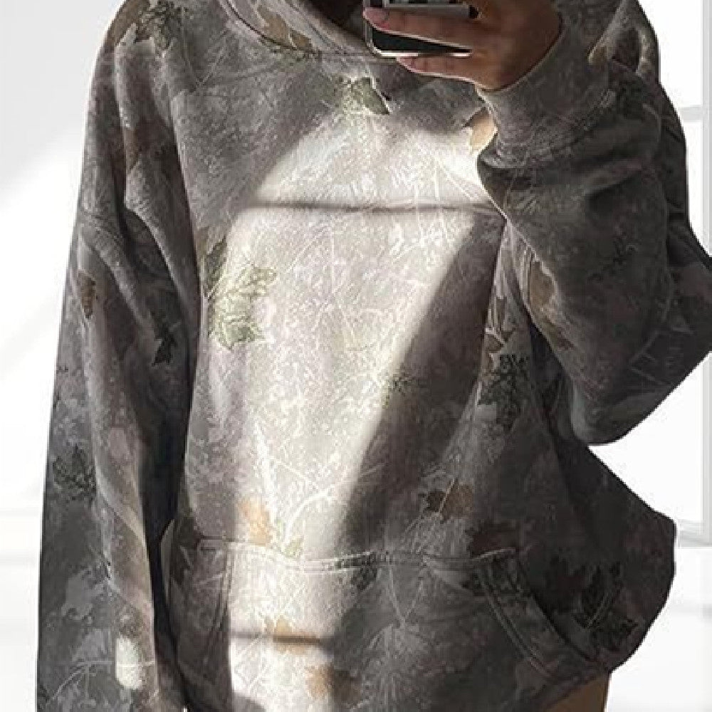 Botanical Lantern-Sleeve Hoodie: Artistic Comfort & Modern Silhouette