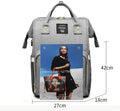 Large capacity Elite Fashion Mummy Bag with multiple compartments, stylish design, and adjustable straps for moms and caregivers.