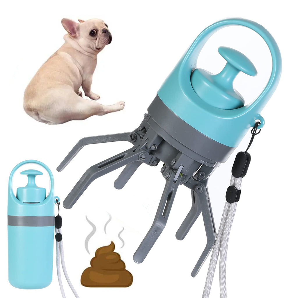 Portable dog scooper with dispenser, compact and easy-to-use pet waste scoop for clean-up.