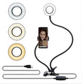 Pro-Glow LED desktop ring light for mobile creators, featuring adjustable brightness and 3-in-1 design for photography and videos.