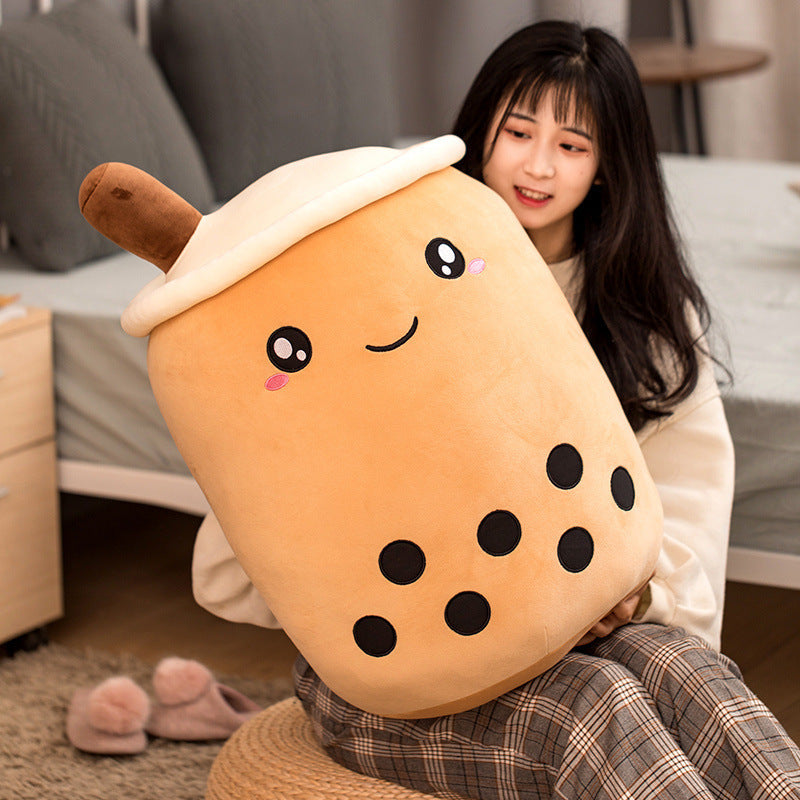 Premium Milk Tea Plush Pillow: The Ultimate Aesthetic Comfort Companion