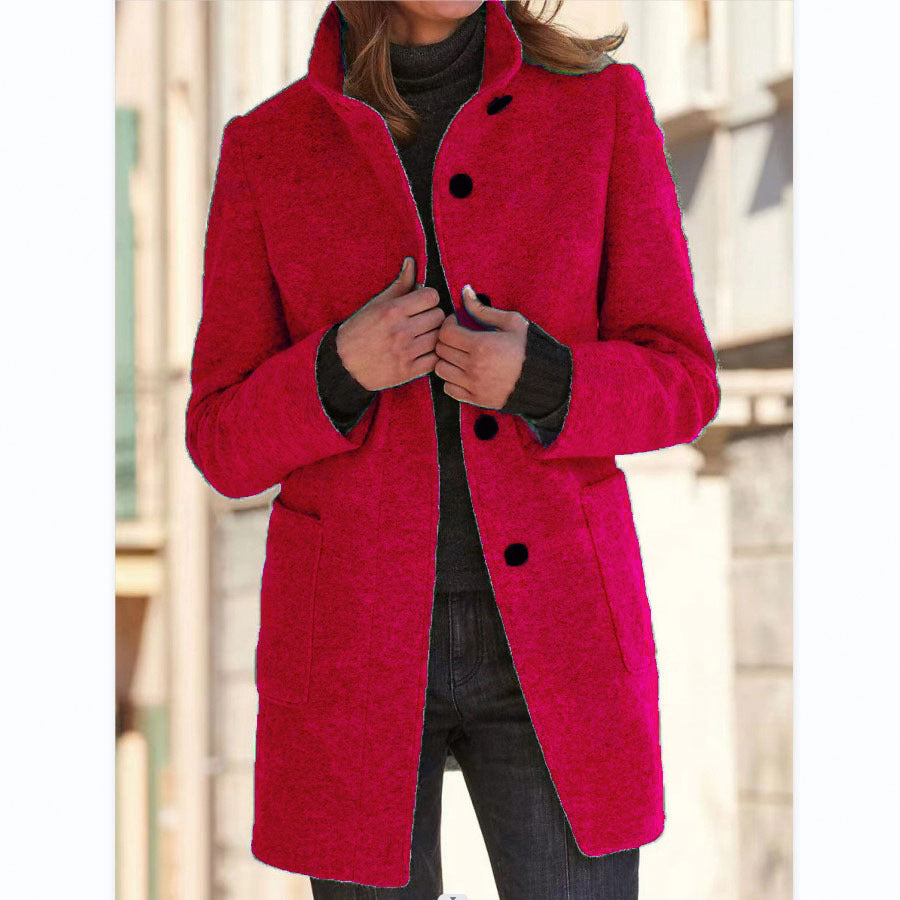 Sovereign Stand-Collar Woolen Coat: The Modern Fall-Winter Essential