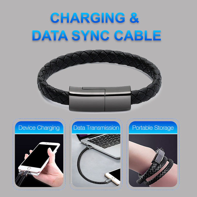 Executive Leather Bracelet Charger: The Ultimate 2-in-1 Wearable Power Solution